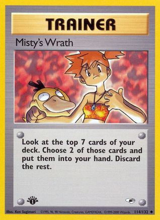 Misty's Wrath (114/132) 1st Edition [Vintage: Gym Heroes] Pokemon Single Pokémon