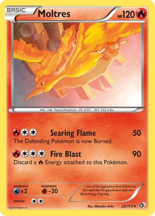 Moltres (22/113) Reverse Holofoil [BW: Legendary Treasures] Pokemon Single Pokémon