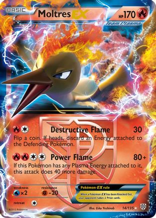 Moltres EX (Team Plasma) (14/135) - [BW: Plasma Storm] Holofoil Pokemon Single Pokémon