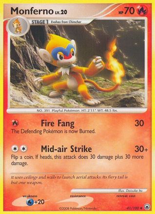 Monferno (/100) [DP: Majestic Dawn] Pokemon Single Pokémon