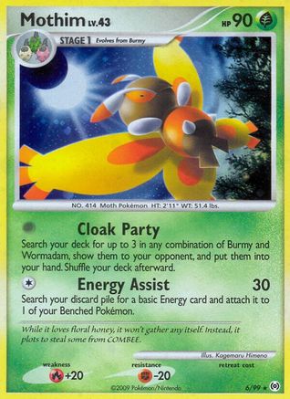 Mothim (6/99) Reverse Holofoil [Platinum: Arceus] Pokemon Single Pokémon
