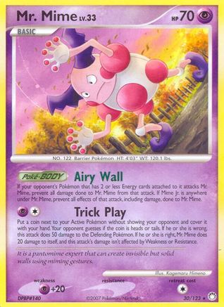 Mr. Mime (/123) Reverse Holofoil [DP: Mysterious Treasures] Pokemon Single Pokémon