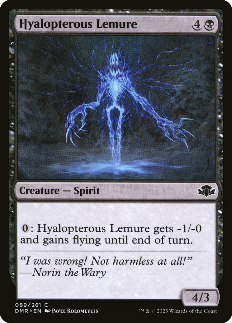 Hyalopterous Lemure [Dominaria Remastered] MTG Single Magic: The Gathering