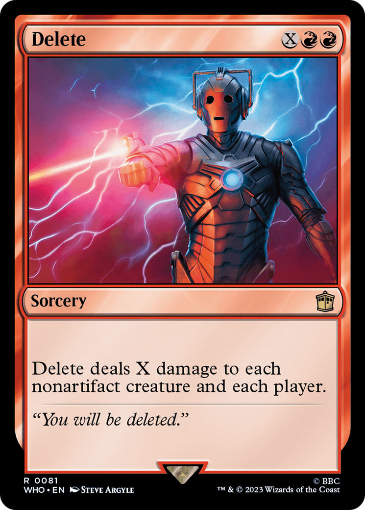 Delete (WHO-081) [Doctor Who] MTG Single Wizards of the Coast