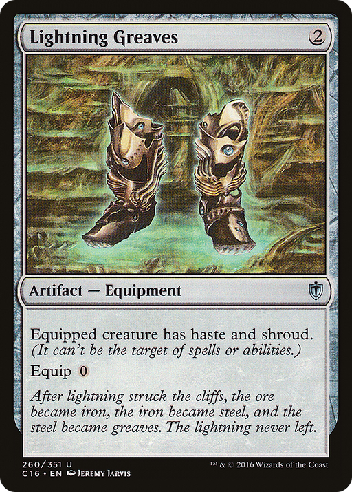 Lightning Greaves (C16-260) [Commander 2016] MTG Single Wizards of the Coast