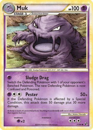 Muk (/90) Reverse Holofoil [HGSS: Undaunted] Pokemon Single Pokémon