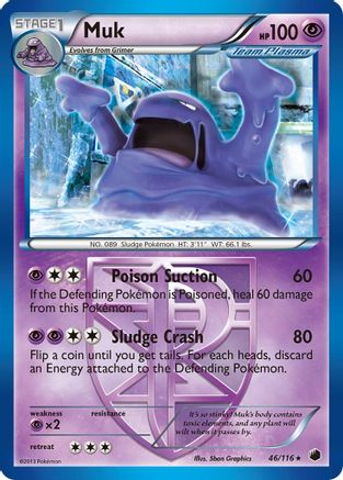 Muk (Team Plasma) (/116) [BW: Plasma Freeze] Pokemon Single Pokémon