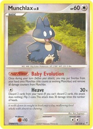 Munchlax (33/130) Reverse Holofoil [DP: Base Set] Pokemon Single Pokémon