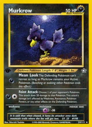 Murkrow (24/111) 1st Edition [Vintage: Neo Genesis] Pokemon Single Pokémon