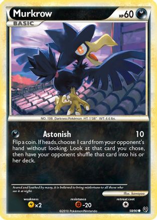 Murkrow (58/90) [HGSS: Undaunted] Pokemon Single Pokémon