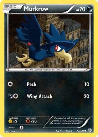 Murkrow (/124) Reverse Holofoil [BW: Dragons Exalted] Pokemon Single Pokémon