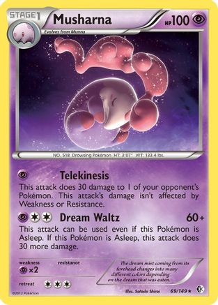 Musharna (/149) [BW: Boundaries Crossed] Pokemon Single Pokémon