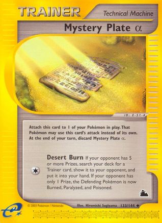 Mystery Plate Alpha (/144) [Vintage: Skyridge] Pokemon Single Pokémon