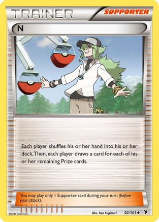 N (Supporter) (92/101) - [BW: Noble Victories] Pokemon Single Pokémon