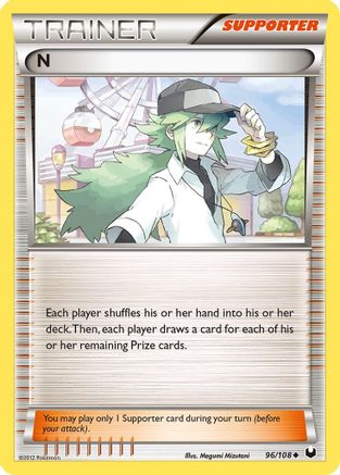 N (Supporter) (96/108) Reverse Holofoil [BW: Dark Explorers] Pokemon Single Pokémon