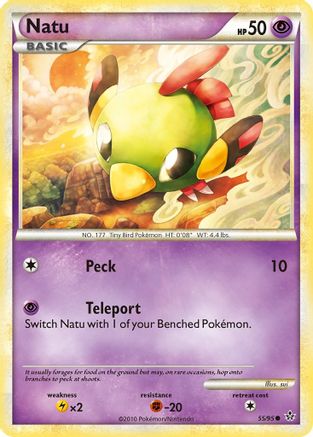 Natu (55/95) Reverse Holofoil [HGSS: Unleashed] Pokemon Single Pokémon