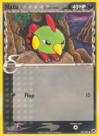 Natu (Delta Species) (55/101) Reverse Holofoil [Dragon Frontiers] Pokemon Single Pokémon
