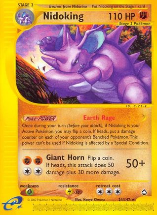Nidoking (24/147) Reverse Holofoil [Vintage: Aquapolis] Pokemon Single Pokémon