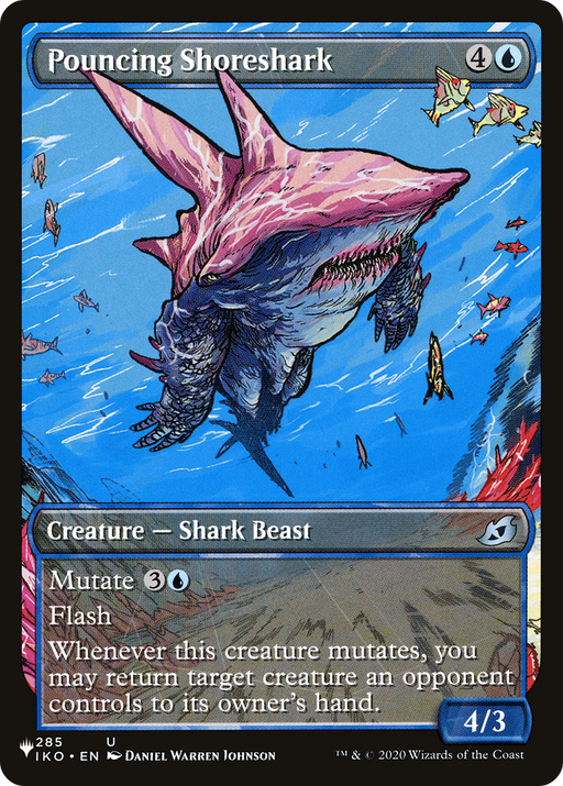 Pouncing Shoreshark (LIST-285/274) [Mystery Booster] The List (Showcase) MTG Single Wizards of the Coast