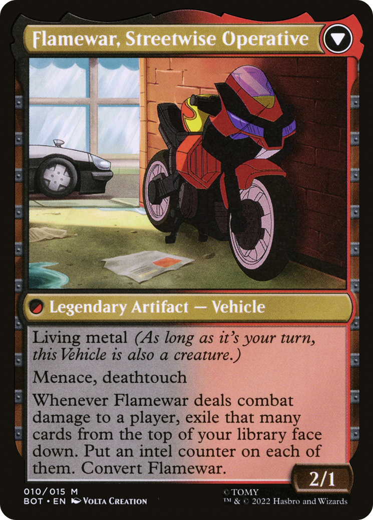 Flamewar, Brash Veteran (BOT-010) [Transformers] Foil MTG Single Wizards of the Coast