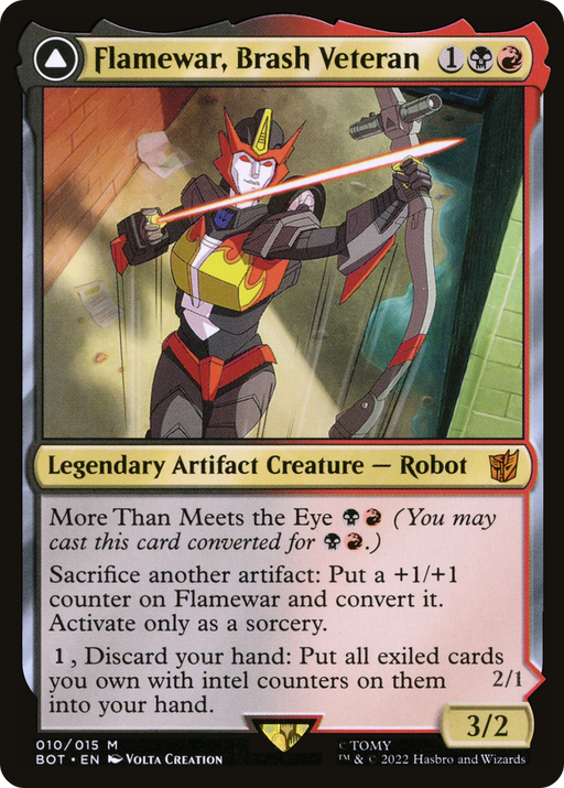 Flamewar, Brash Veteran (BOT-010) [Transformers] MTG Single Wizards of the Coast
