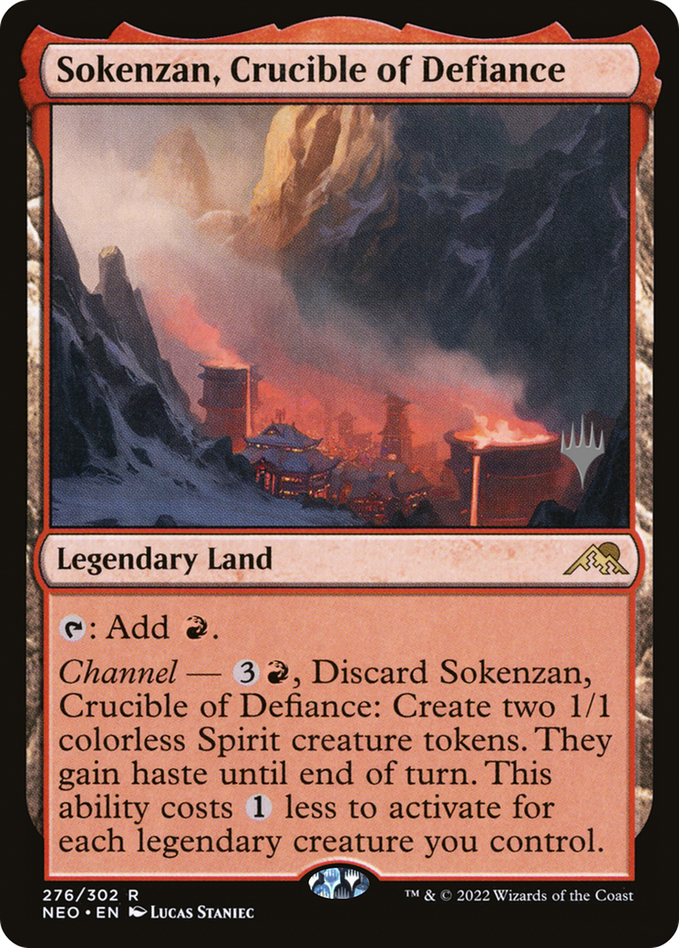 Sokenzan, Crucible of Defiance (PPNEO-276) [Kamigawa: Neon Dynasty Promos] MTG Single Wizards of the Coast