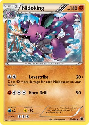 Nidoking (/116) Reverse Holofoil [BW: Plasma Freeze] Pokemon Single Pokémon