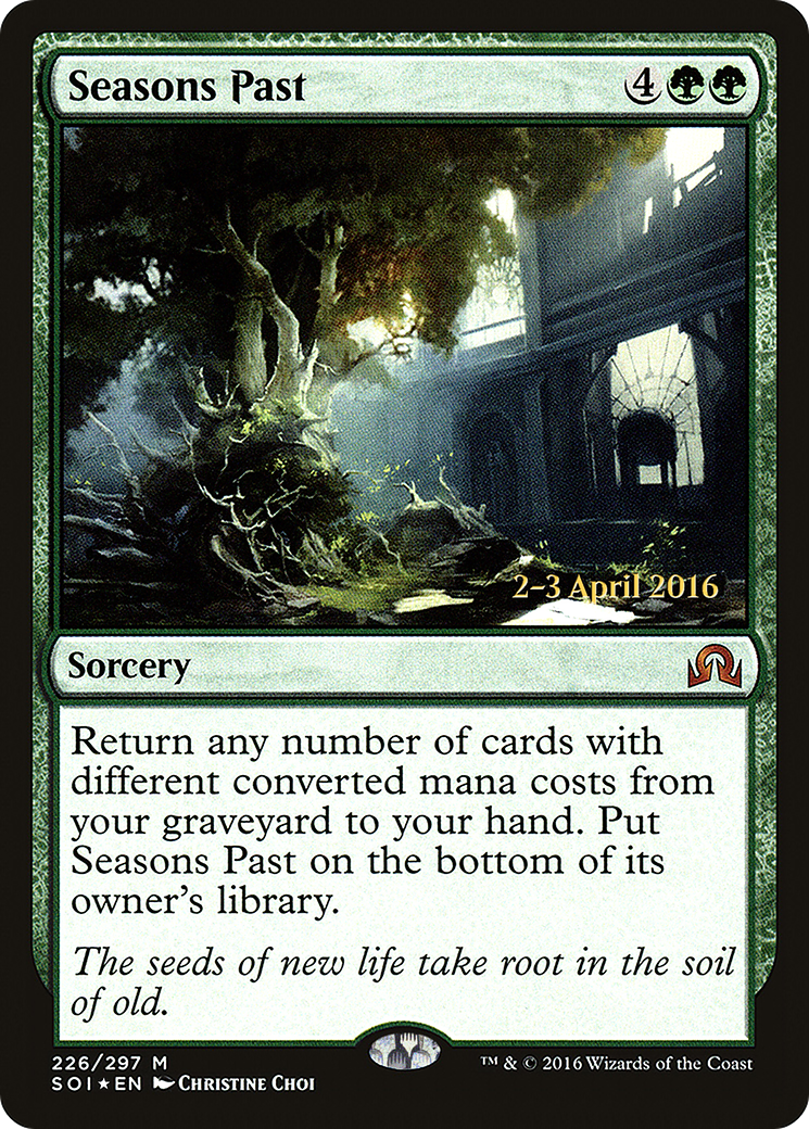 Seasons Past (PRE-226) [Shadows over Innistrad Promos] Foil MTG Single Wizards of the Coast