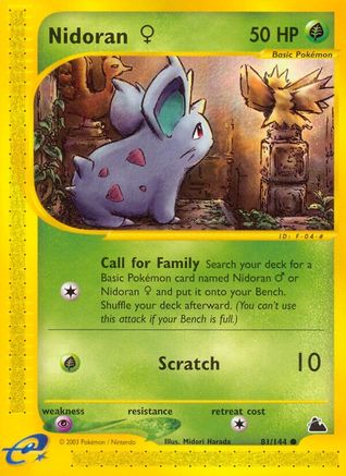 Nidoran F (81) (/144) Reverse Holofoil [Vintage: Skyridge] Pokemon Single Pokémon