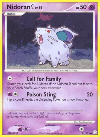 Nidoran F (91/123) [DP: Mysterious Treasures] Pokemon Single Pokémon