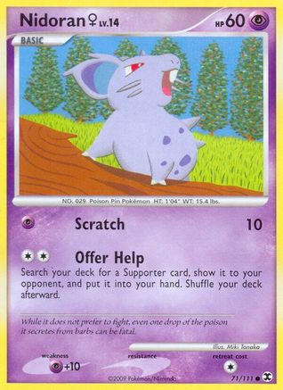 Nidoran F (/111) [Platinum: Rising Rivals] Pokemon Single Pokémon