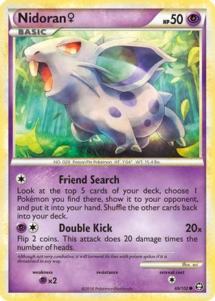 Nidoran F (/102) Reverse Holofoil [Triumphant] Pokemon Single Pokémon