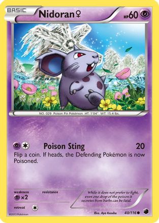 Nidoran F (/116) Reverse Holofoil [BW: Plasma Freeze] Pokemon Single Pokémon