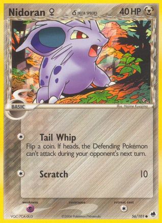 Nidoran F (Delta Species) (56/101) [EX: Dragon Frontiers] Pokemon Single Pokémon
