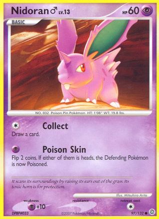 Nidoran M (/132) Reverse Holofoil [DP: Secret Wonders] Pokemon Single Pokémon