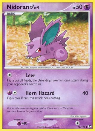 Nidoran M (/111) Reverse Holofoil [Platinum: Rising Rivals] Pokemon Single Pokémon
