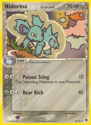 Nidorina (Delta Species) (/101) Reverse Holofoil [EX: Dragon Frontiers] Pokemon Single Pokémon