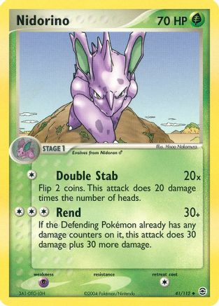 Nidorino (/112) Reverse Holofoil [EX: FireRed & LeafGreen] Pokemon Single Pokémon