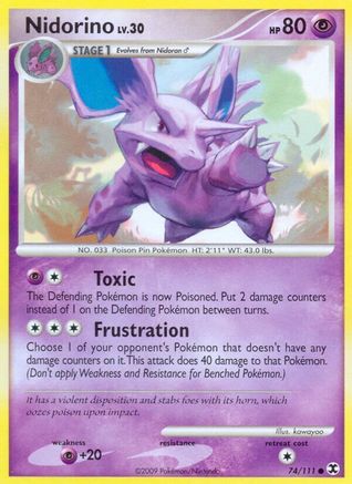 Nidorino (/111) Reverse Holofoil [Platinum: Rising Rivals] Pokemon Single Pokémon