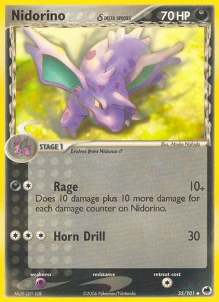 Nidorino (Delta Species) (/101) [EX: Dragon Frontiers] Pokemon Single Pokémon