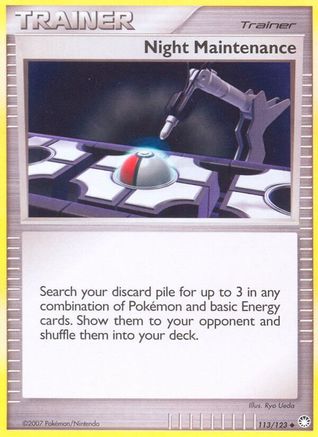Night Maintenance (113/123) Reverse Holofoil [DP: Mysterious Treasures] Pokemon Single Pokémon