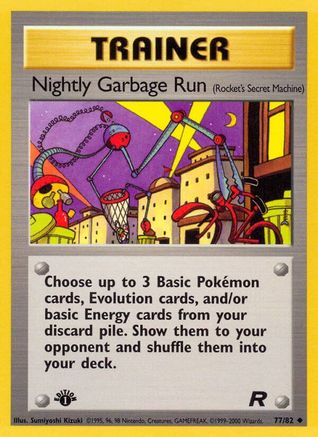 Nightly Garbage Run (Rocket's Secret Machine) (77/82) 1st Edition [Vintage: Team Rocket] Pokemon Single Pokémon
