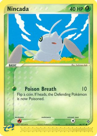 Nincada - 66/97 (66/97) Reverse Holofoil [EX: Dragon] Pokemon Single Pokémon