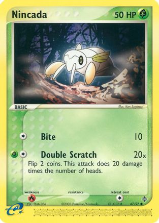 Nincada - 67/97 (/97) Reverse Holofoil [EX: Dragon] Pokemon Single Pokémon