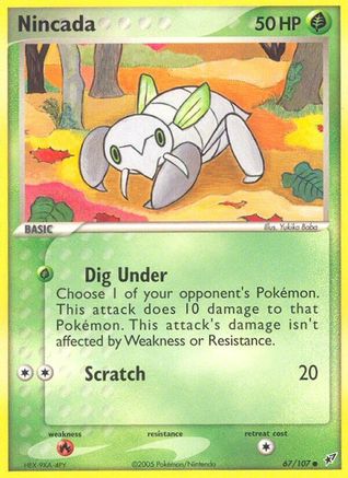 Nincada (67/107) Reverse Holofoil [EX: Deoxys] Pokemon Single Pokémon