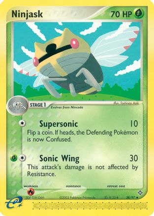Ninjask - 38/97 (/97) Reverse Holofoil [EX: Dragon] Pokemon Single Pokémon