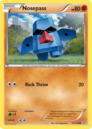 Nosepass (/124) Reverse Holofoil [BW: Dragons Exalted] Pokemon Single Pokémon