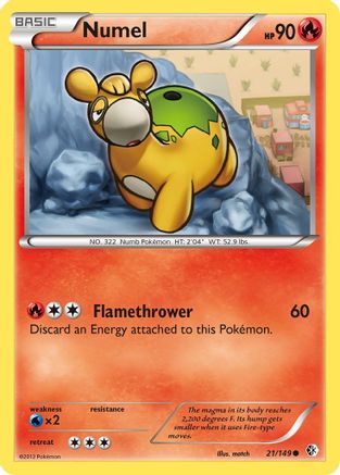 Numel (21/149) Reverse Holofoil [BW: Boundaries Crossed] Pokemon Single Pokémon