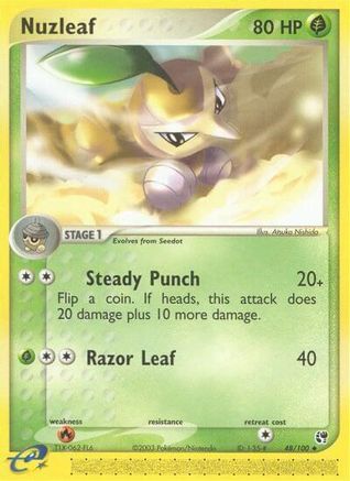 Nuzleaf - 48/100 (/100) Reverse Holofoil [EX: Sandstorm] Pokemon Single Pokémon
