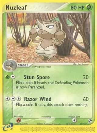 Nuzleaf - 49/100 (/100) Reverse Holofoil [EX: Sandstorm] Pokemon Single Pokémon